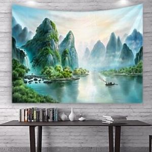 Landscape Painting Wall Tapestry Art Decor Blanket Curtain Hanging Home Bedroom Living Room Decoration miniinthebox