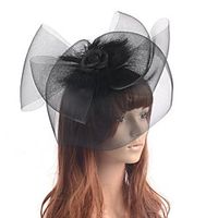 Solid Color Hyperbole Tulle Fascinators with Feather / Floral 1 Piece Special Occasion / Party / Evening Headpiece miniinthebox - thumbnail