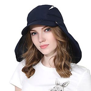 Women's Hiking Cap Visor 1 pc Summer Outdoor Portable Sunscreen Quick Dry Breathable Neck Gaiter Neck Tube Hat Solid Color Polyester White Army Green Pink for Fishing Climbing Beach Lightinthebox