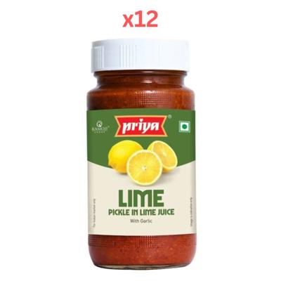 Priya Lime Pickle In Lime Juice 300g Pack of 12
