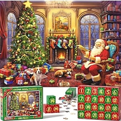 Advent Calendar 24 Day Christmas Countdown Calendar Thanksgiving Christmas Gift 2023 Christmas Puzzle miniinthebox