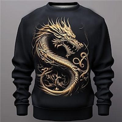 Graphic Animal Men's Fashion 3D Print Pullover Sweatshirt Holiday Vacation Going out Sweatshirts Black Long Sleeve Crew Neck Print Spring Fall Designer Hoodie Sweatshirt Lightinthebox Graphic Animal Men's Fashion 3D Print Pullover Sweatshirt Holiday Vacation Going out Sweatshirts Black Long Sleeve Crew Neck Print Spring Fall Designer Hoodie Sweatshirt Lightinthebox