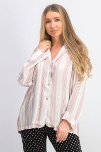Womens Long Sleeve Sleep Top  Rose Pale