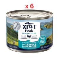 Ziwi Peak Mackerel & Lamb Recipe Wet Cat Food 185G Pack Of 6