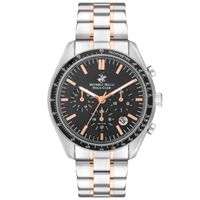 Beverly Hills Polo ClubMen's Multi Function Display Watch & Metal Strap, Silver And Rose Gold - BP3372X.550