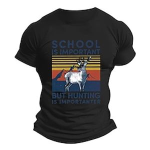 Elk Black White Burgundy T shirt Tee Men's Graphic Cotton Blend Shirt Sports Classic Shirt Short Sleeve Comfortable Tee Sports Outdoor Holiday Summer Fashion Designer Clothing S M L XL XXL XXXL Lightinthebox