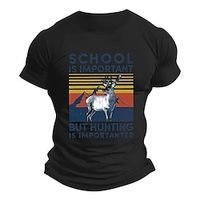 Elk Black White Burgundy T shirt Tee Men's Graphic Cotton Blend Shirt Sports Classic Shirt Short Sleeve Comfortable Tee Sports Outdoor Holiday Summer Fashion Designer Clothing S M L XL XXL XXXL Lightinthebox - thumbnail