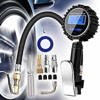 Starfire Tire Digital Display Inflation Meter Fast Inflation Meter Large Screen Reading Accurate Car Fast Clip Charging miniinthebox