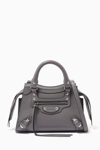 Neo Classic Mini Top Handle Bag in Grained Calfskin