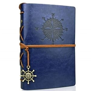 Travel Journal Notebooks Vintage PU Leather Note Book Quality Paper No Lines Thick and Smooth to Write in A6 Refillable Notebook 7 by 5 Inches 80 Sheets Lightinthebox
