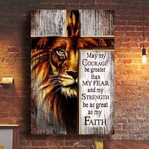 Christian Wall Art Canvas Lion of Judah Prints and Posters Pictures Decorative Fabric Painting For Living Room Pictures No Frame miniinthebox