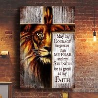 Christian Wall Art Canvas Lion of Judah Prints and Posters Pictures Decorative Fabric Painting For Living Room Pictures No Frame miniinthebox