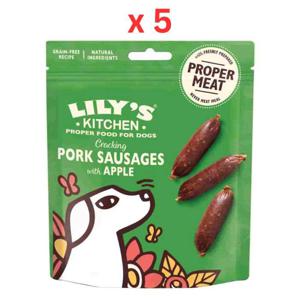 Lily's Kitchen Cracking Pork & Apple Sausages Dog Treat 70G Pack Of 5