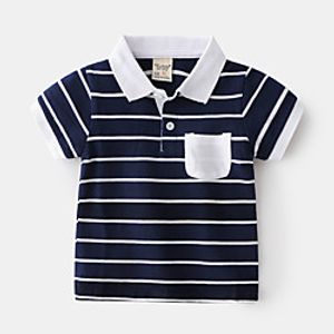 [18m-7y]boys striped short-sleeved polo shirt Lightinthebox