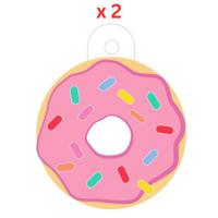 ID Tag Circle large Pink Donut (Pack Of 2)