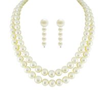 Sri Jagdamba Pearls New Dual Line Classic Pearl Necklace - JPAUG-156