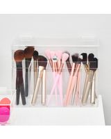 HS Vanity Acrylic Brush Holder Box Clear Acrylic - thumbnail