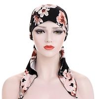 Muslim Turban Hijab Cap Beaded Pearl Hejab One Piece Islamic Head Double Layer Scarves Shawl Wrap for Women For Ramadan miniinthebox - thumbnail