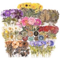 Knaid Pressed Flower Themed Stickers Set (320 Pieces) Dried Flowers Resin Stickers Decals Floral Botanical Journaling Stickers for Scrapbook Supplies Junk Journal Bullet Journal Planner Laptops miniinthebox - thumbnail