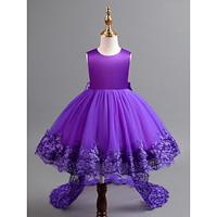 Toddler Girls' Party Dress Solid Color Sleeveless Formal Anniversary Adorable Princess Polyester Summer Spring Fall 3-7 Years Purple Lightinthebox