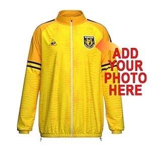 Men's Soccer Jacket Fitness Football Casual Outdoor Exercise Football  Soccer Color Block Polyester Adults' Yellow Red Blue Lightinthebox