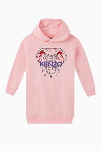 Elephant Jersey Fleece Hooded Dress