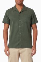 Cuban Collar Cotton-blend Shirt - thumbnail