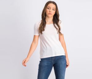 Womens Supersoft Raw-edge T-shirt  Pink Combo