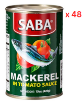 Saba Mackerel In Tomato Sauce - 425 Gm Pack Of 48 (UAE Delivery Only)