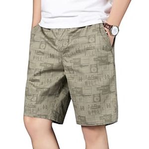 Men's Chino Shorts Bermuda shorts Work Shorts Pocket Elastic Waist Graphic Comfort Breathable Short Outdoor Casual Daily Twill Streetwear Stylish Dark Blue miniinthebox