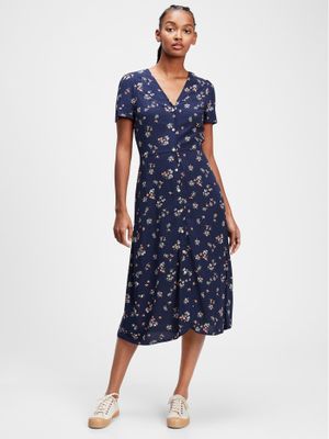 Button-Front Midi Dress Button-Front Midi Dress