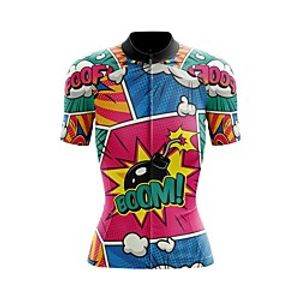 21Grams Women's Short Sleeve Cycling Jersey Summer Spandex Polyester Rose Red Bike Jersey Top Mountain Bike MTB Road Bike Cycling Breathable Back Pocket Sports Clothing Apparel  Stretchy Lightinthebox