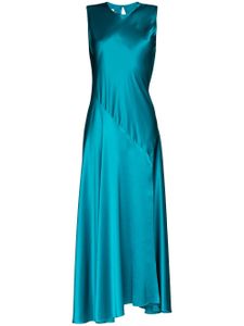 Marques'Almeida lace-up maxi dress - Blue