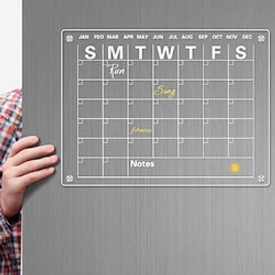 Acrylic Magnetic Whiteboard Monthly Calendar Weekly Calendar Memo Note Board Refrigerator Magnet Hanging Board Dry Erase Message Board Lightinthebox