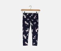 Little Girls Unicorn-Print Leggings  Navy Blue - thumbnail