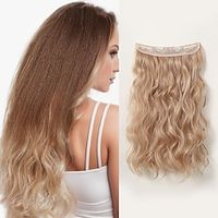 Wavy Bouncy Curl Synthetic Hair 22 inch Hair Extension Clip In / On Fishing Line Hair 1 Pack Smooth Fluffy All miniinthebox