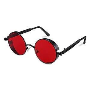 Retro Gothic Steampunk Sunglasses Round Metal Frame Punk Circle Inspired Shade Unisex miniinthebox