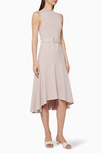 Corvala Dip Hem Midi Dress