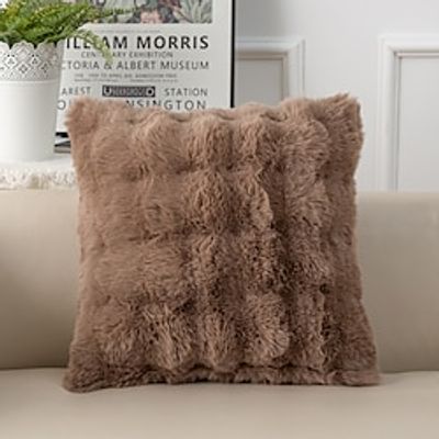 Light Luxury Rabbit Plush Pillowcase Solid Color Sherpa Living Room Bedroom Sofa CushionCover Modern Brown Outdoor Cushion Cover Decorative Pillowcases for Couch Bed Sofa miniinthebox Light Luxury Rabbit Plush Pillowcase Solid Color Sherpa Living Room Bedroom Sofa CushionCover Modern Brown Outdoor Cushion Cover Decorative Pillowcases for Couch Bed Sofa miniinthebox