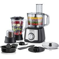 BLACK+DECKER 600W 1.5L 6in1 Food Processor | Bowl+Blender Jar And Grinder | Chopper Shredder Blender Grinder Citrus Juicer Dough Maker | Plus 29 Ex...