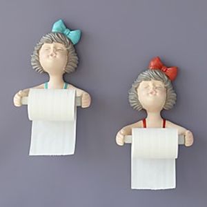 Resin Paper Towel Rack Toilet Pumping Box Cute Bow Girl Roll Paper Tube Wall-mounted Kitchen Rag Storage Rack Lightinthebox