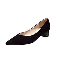 Women's Heels High Heel Pointed Toe Booties Ankle Boots Suede Lace-up Solid Colored Black Pink / Booties / Ankle Boots miniinthebox - thumbnail