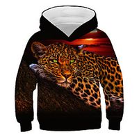 Kids Boys' Hoodie  Sweatshirt Long Sleeve Graphic 3D Print Black Children Tops Active Streetwear miniinthebox - thumbnail