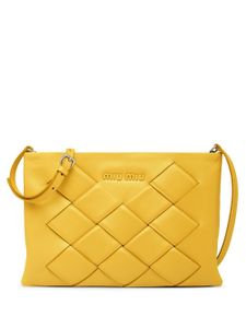 Miu Miu woven clutch - Yellow