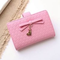 Women Multi-Card Purse Cute Bow Clip Ultra-Thin Card Holder