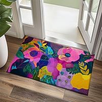 Asthetic Flowers Doormat Non-Slip Oil Proof Rug Indoor Outdoor Mat Bedroom Decor Bathroom Mat Entrance Rug Door Mat Lightinthebox