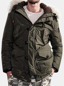 L-4XL Filling Duckdown Hooded Parka