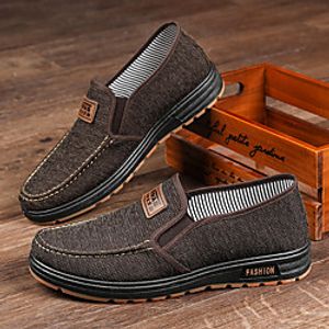 Men's Loafers  Slip-Ons Business Casual Daily Office  Career Walking Shoes Canvas Camel Black Spring Summer miniinthebox