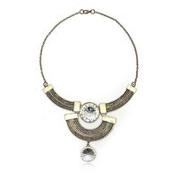 Bronze Moon Crystal Statement Choker Necklace