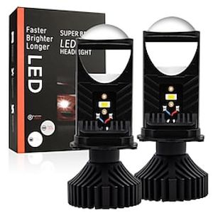 2PCs Super Bright H4 Car LED Headlight 110W 20000LM Auto Mini